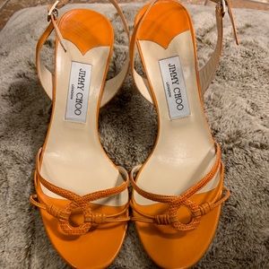 Jimmy Choo open toe pumps